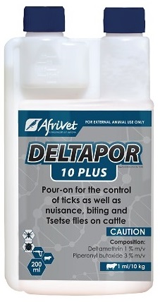 Pour-on for the control of ticks as well as nuisance, biting and Tsetse flies on cattle.