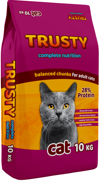A balanced cat food suitable for all breeds. Trusty Cat food has been developed in South Africa by animal nutritionists to ensure it has all the nutritional requirements your cat needs.