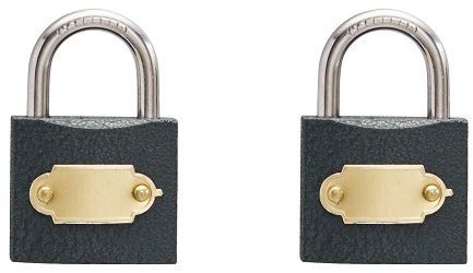 Security iron padlock 30mm grey epoxy coated 4 pack keyed alike & includes 2 keys.