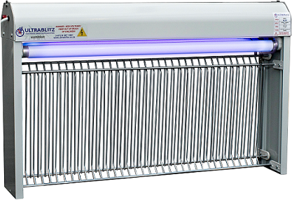 The ultrablitz aluminium double tube outdoor insect killer is the most popular unit. It is perfect for the control of night-flying insects on smallholdings, farms, river properties, orchards, milking sheds, lodges, caravan parks, dairies, etc. The unit attracts the night-flying insects with UV light which makes it most effective in a dark environment. The insect controlling method is non-toxic and odourless. The body of the unit is made from 3mm aluminium, making it very durable for outside use. It comes with two built-in hooks on the top sides of the unit for quick hanging. Important: The ultrablitz aluminium double tube outdoor unit must be earthed at all times. When an extension lead is used make sure it is fitted with a 3-core wire.