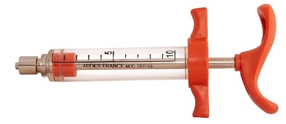 10ml Plastic syringe.