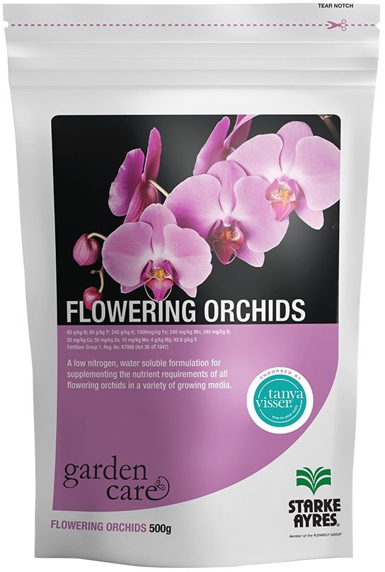 Flowering Orchids is a specially formulated, concentrated fertiliser, blended to suit mineral requirements of the Orchid plant during its different stages of growth. Flowering Orchids contains a balanced proportion of nutrients often lacking in the traditional media in which orchids grow, and are water soluble and readily absorbed by the plant. It is the ideal plant nutrient, whilst vegetative growth slows.