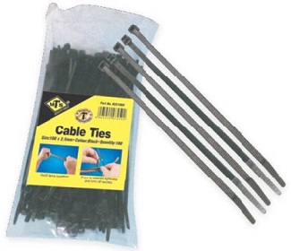 Tough PVC cable ties.