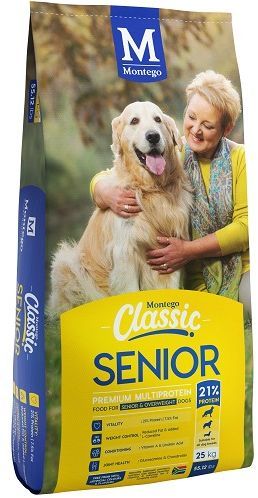 Naturally balanced premium nutrition with added essential vitamins & minerals for a complete meal. As dogs age, their physiological systems slow down. Senior diets manages the vulnerability to a variety of health conditions. Suitable for overweight dogs. Benefits Include: Vitality - High-protein meal 21% with essential amino and fatty acids, helps protect muscle mass while aging or during weight loss. Weight Control - 25% less fat than Classic Adult, Classic Senior provides a lower calorie diet, for a slowing metabolism. Awareness -High levels of Omega-3 polyunsaturated fats nourish the mind, boosting and sustaining awareness. Conditioning- Essential nutrients promote a healthy skin and coat, while Omega 3 and 6 fatty acids help to develop and maintain a healthy coat. Immune Support - Natural Antioxidants, such as Vitamin C and E. Joint Health - Glucosamine and Chondroitin helps to rebuild joint tissue, increasing and sustaining flexibility and mobility in senior dogs.