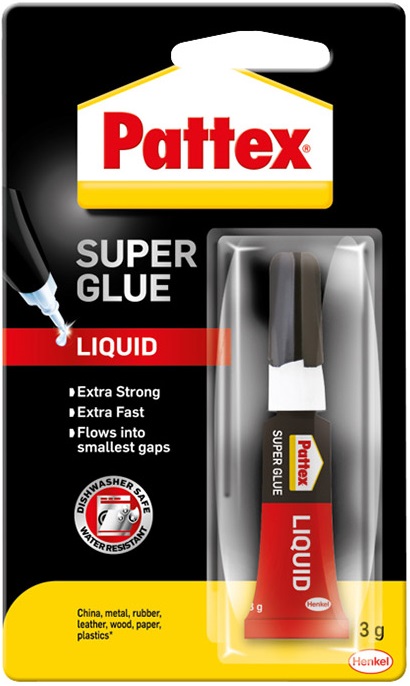 Liquid formula superglue for precise dosage of single drops.Can be applied to tiny areas and parts.Solvent-free and easy-to-use for a strong bond - whether in an emergency or for daily use