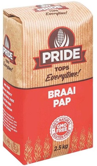 Pride GMO-Free Braai Pap is made with GMO-Free maize. Thanks to its high quality and great taste, this product ensures a superior braaipap.