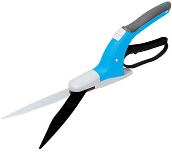 Garden Comfort Scissors. Protective arch in lower handle safeguards fingers from harm when pruning.