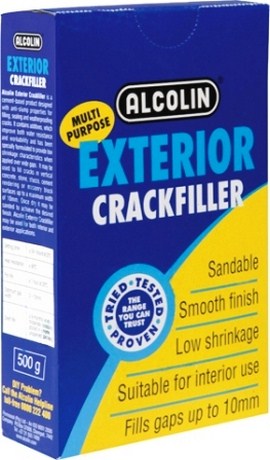 ALCOLIN EXTERIOR CRACKFILLER is an off white cement-based product designed with anti-slump properties for repairing, filling, sealing and weatherproofing cracks. It contains additives, which improve both water resistance and workability. It has been specia