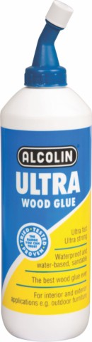 ALCOLIN ULTRA WOOD GLUE is a LOW VOC (Volatile Organic Compound), water based wood glue. It combines the safety, strength, sandability, and ease of use and water cleanup of PVA adhesives with the durability, open time and water-resistance of a polyurethane