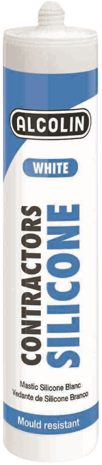 ALCOLIN CONTRACTORS SILICONE is a contractors grade silicone sealant with fungicide for use on non-porous surfaces. Not suitable for fish tanks as it contains a fungicide to prevent mould growth.