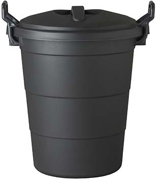 Refuse bin round 70lt black pride.