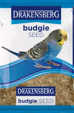 The budgie's diet should be considered based on what they would naturally eat. Drakensberg Budgie Seed is part of a complete diet, together with fresh leaves, buds, fruit and bark.