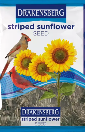 Striped sunflowers contain less oil than black sunflower seeds, and make a great treat for parrots and cockatiels.