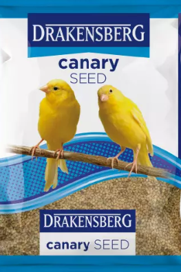 The recipe for Drakensberg Canary Seed has been formulated to keep pet canaries happy, healthy and singing to their hearts' content. It's high in protein, gluten-free, has a high percentage of unsaturated fatty acids, and provides folate and iron.