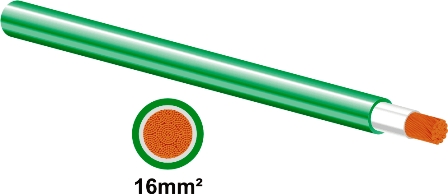 Matweld Welding Cable 16mm 2 Green 6m.