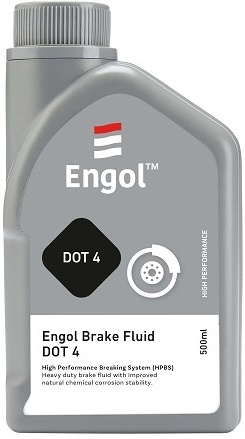 Engol Brake Fluid DOT 4 is recommended for use in applications requiring disc, drum and anti  skid breaking systems used in average to high performance vehicles requiring either a DOT 3 or Dot 4 level of performance.