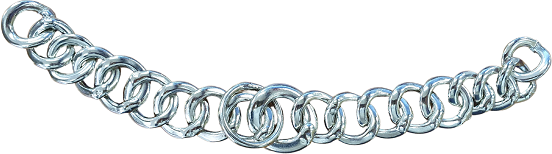 A curb chain applies pressure to the horse's chin when the rein is used. The tighter the chain the more pressure is applied. The extra link in the middle is for a lip strap to fit through. Attaches to pelhams, kimblewicks and weymouths using curb hooks (sold separately).Commonly used with a curb chain guard (sold separately) to protect the horse's sensitive chin. Stainless steel will not rust.
