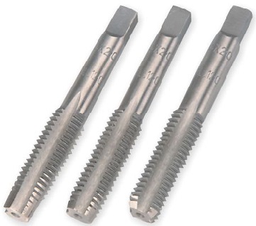 Taps are used for cutting internal threads in predetermined holes.