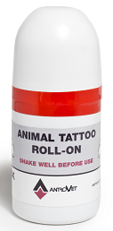 Black tattoo roll-on ink.