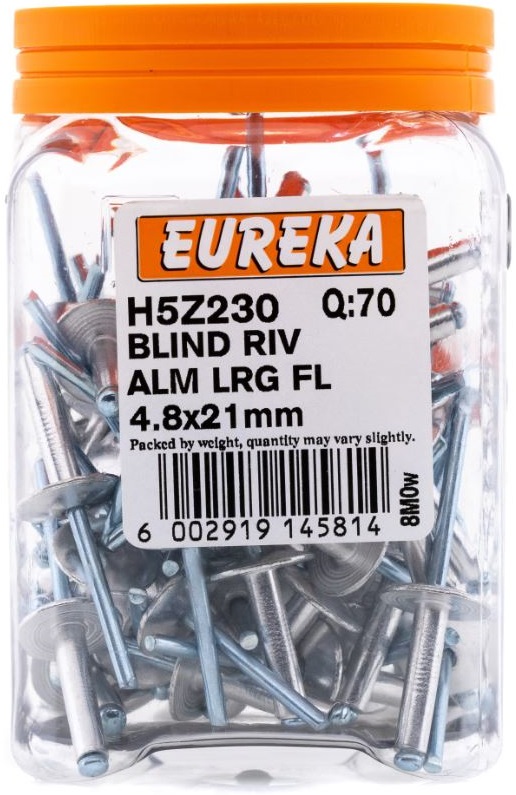 A rivet is a fastener, consisting of a body and a mandrel, used to attach thin pieces of material to thin pieces of metal. A rivet works by drilling a same-sized hole through both materials which coincide with the thickness of the rivet. The mandrel part of the rivet is then placed into the nose-piece of a rivet gun, where after the body part is placed through the holes in the workpiece. The handles of the rivet gun are then squeezed multiple times until the mandrel breaks off, leaving the body part securing the workpiece together.