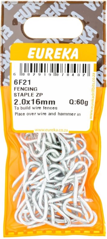 For attaching round wire fencing to posts and frames.