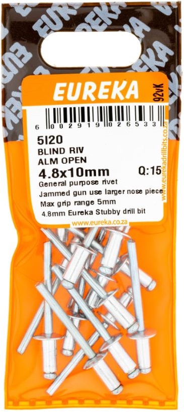 A rivet is a fastener, consisting of a body and a mandrel, used to attach thin pieces of material to thin pieces of metal. A rivet works by drilling a same-sized hole through both materials which coincide with the thickness of the rivet. The mandrel part of the rivet is then placed into the nose-piece of a rivet gun, where after the body part is placed through the holes in the workpiece. The handles of the rivet gun are then squeezed multiple times until the mandrel breaks off, leaving the body part securing the workpiece together.