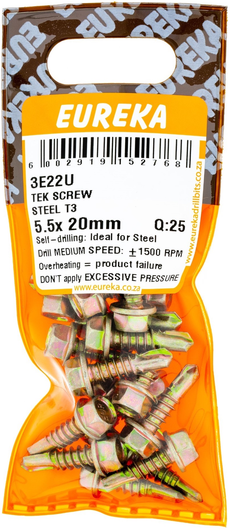 A dual thread screw ideal to secure IBR or corrugated sheeting to metal roof structures.