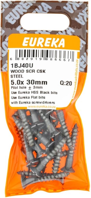 Manufactured from steel - Wood Screws have slotted heads.