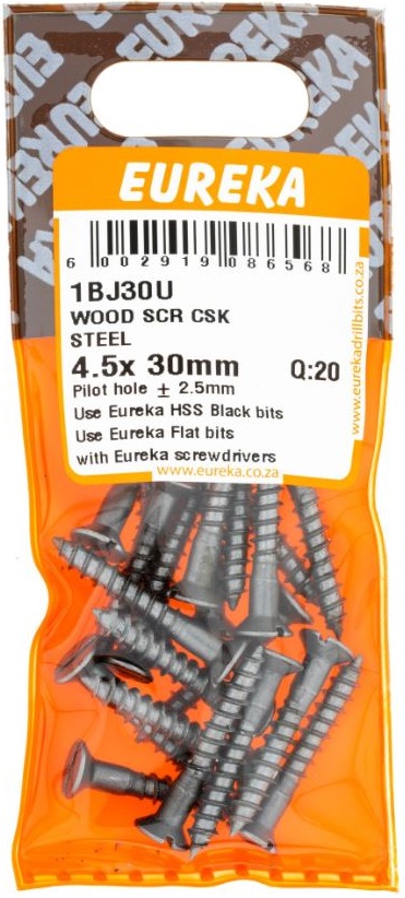 Manufactured from steel - Wood Screws have slotted heads.