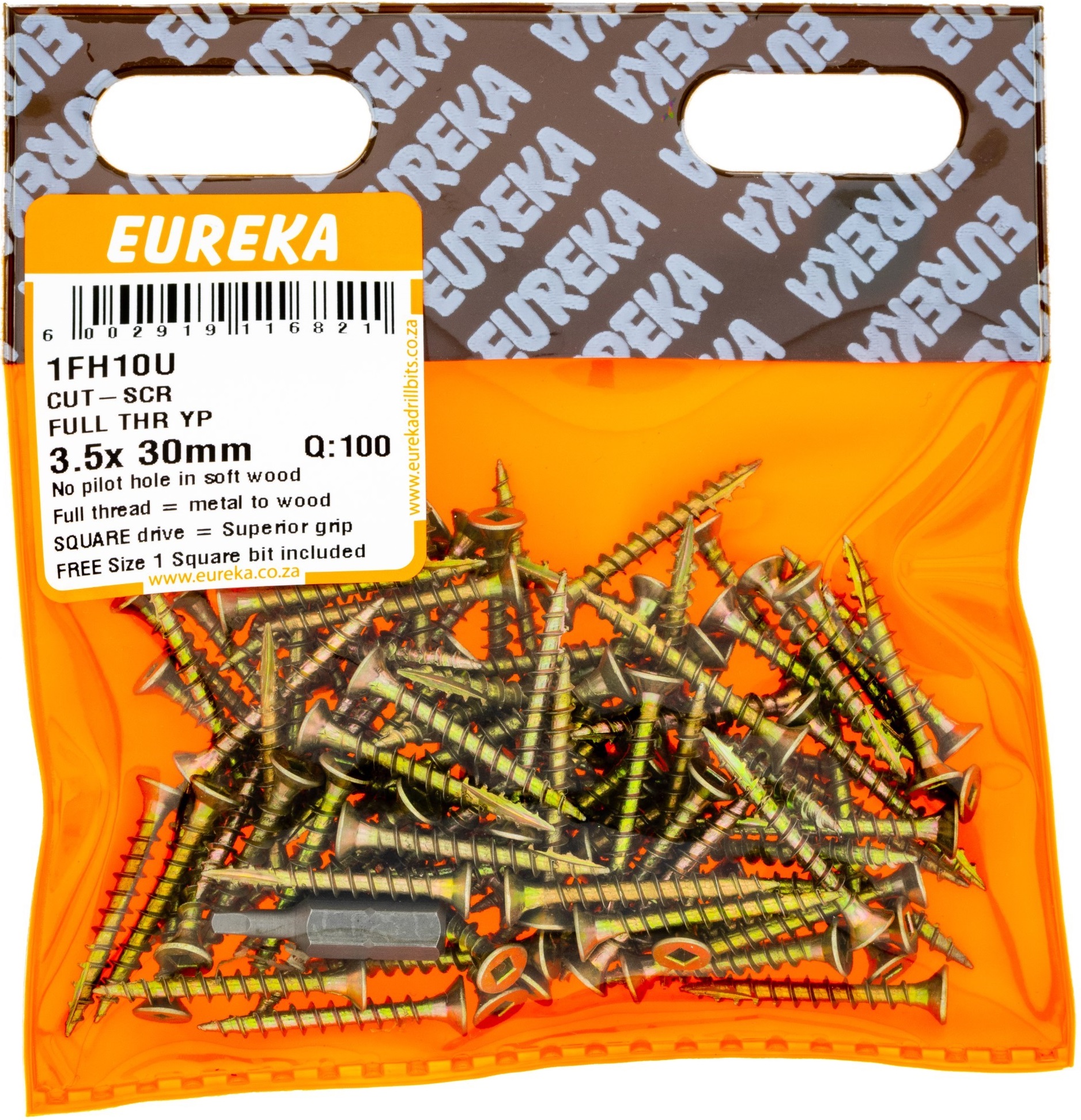 Cut-Screws full thread are ideal for joining metal to wood.