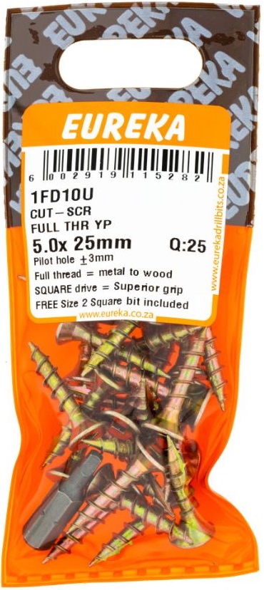 Cut-Screws full thread are ideal for joining metal to wood.