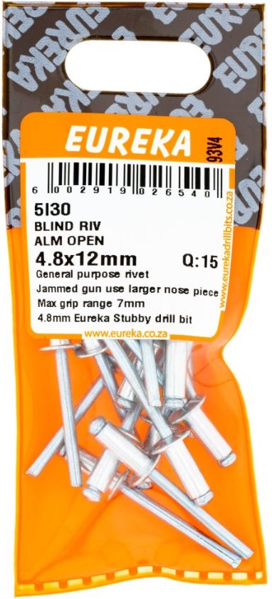 A rivet is a fastener, consisting of a body and a mandrel, used to attach thin pieces of material to thin pieces of metal. A rivet works by drilling a same-sized hole through both materials which coincide with the thickness of the rivet. The mandrel part of the rivet is then placed into the nose-piece of a rivet gun, where after the body part is placed through the holes in the workpiece. The handles of the rivet gun are then squeezed multiple times until the mandrel breaks off, leaving the body part securing the workpiece together.