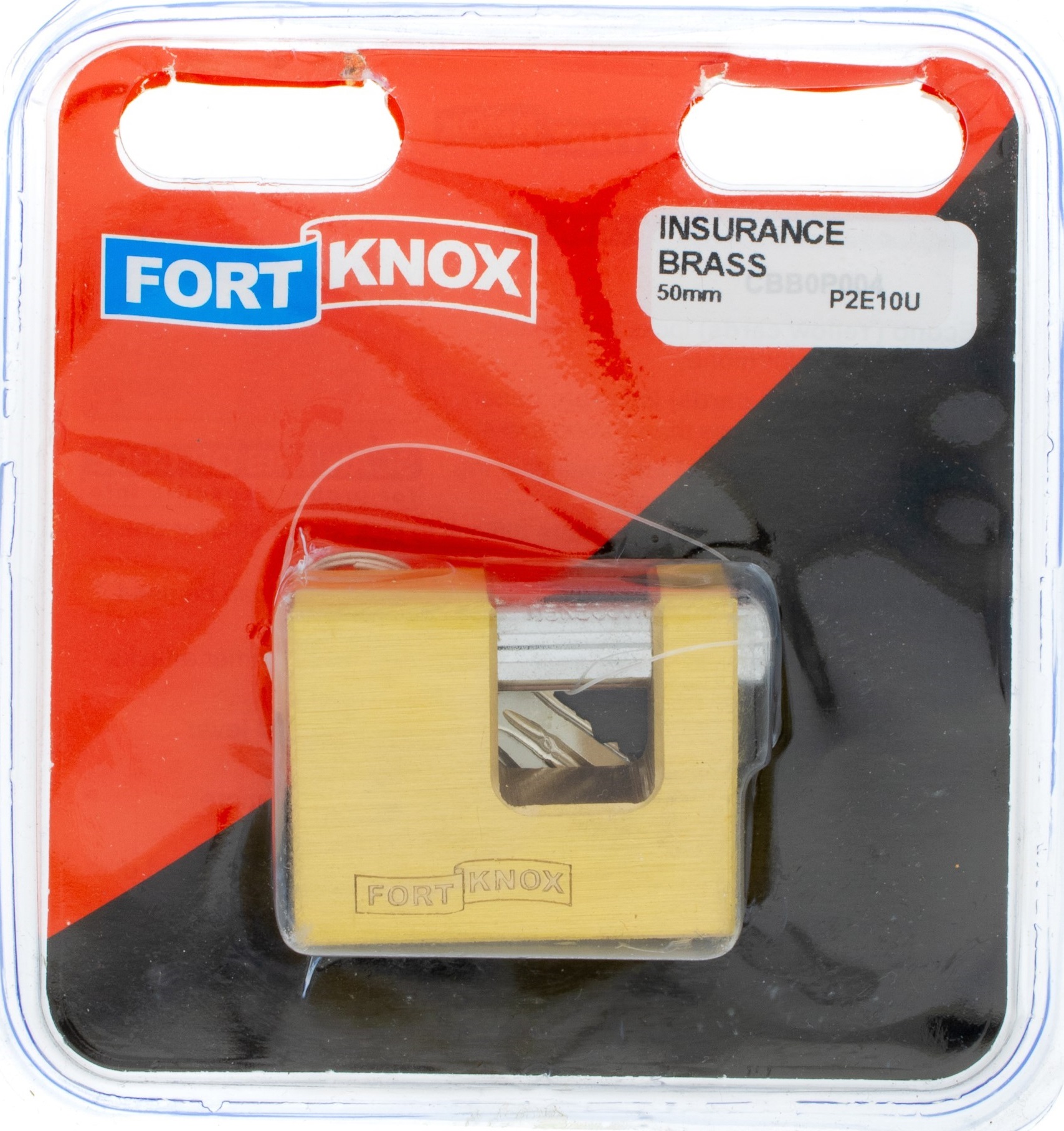 Brass padlock Insurance 50mm.