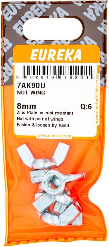 Wingnuts have a pair of wings to enable it to be turned without tools, used where frequent adjustments are needed.