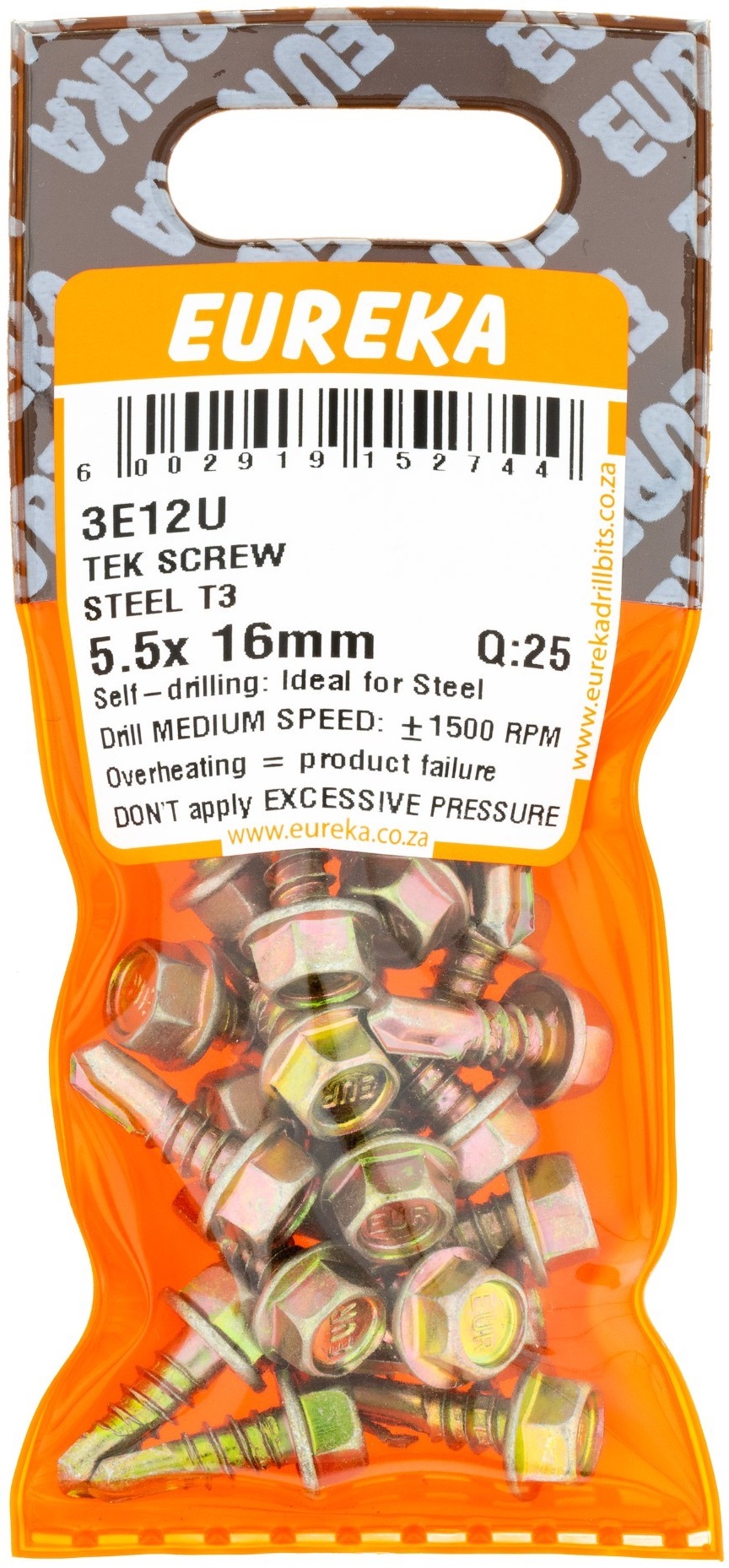 A dual thread screw ideal to secure IBR or corrugated sheeting to metal roof structures.