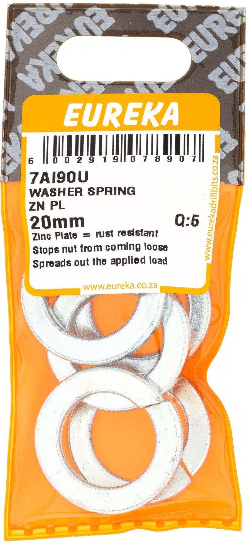 Spring washers place tension against a nut after tightening, to help prevent the nut from loosening.