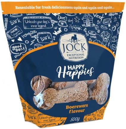 Happy Happies dog biscuits are the perfect complement to our scientifically formulated dog food range. These delicious and nutritious treats are ideal for rewarding, teaching and reinforcing good behaviour. Our big and small happies are the perfect size for both small and large dogs, making them a suitable treat for all dog breeds.