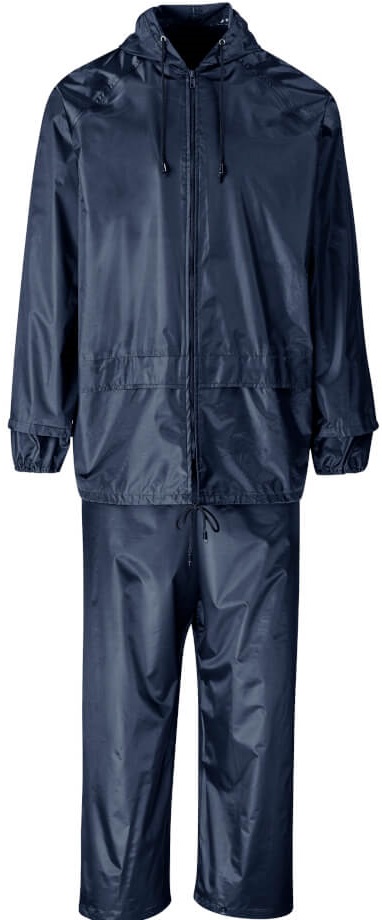Vulcan premium rainsuit is rubberised with a hood, non metal zip with storm flap. Double stitched seams with a jacket draw string. Two pockets with elasticated waistband to protect against wet conditions.  