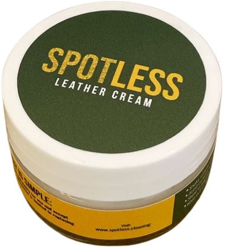 Leather products that are well taken care of, last a lifetime. Treated regularly with Spotless Leather Cream, your favourite leather items will soften and mature beautifully. The combination of oils in Spotless Leather Cream nourishes and protects leather.