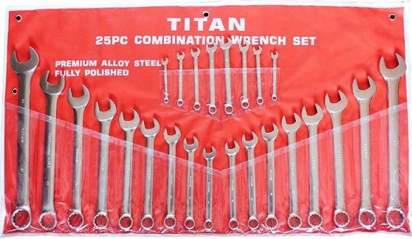 Spanner titan combination fully polished 25pc.