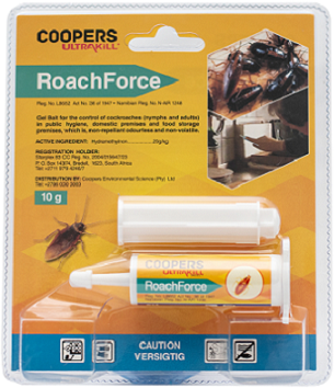 Gel bait for the control of cockroaches (nymph and adults) in public hygiene, domestic premises and food storage premises, which is non repellent, odourless and non volatile.