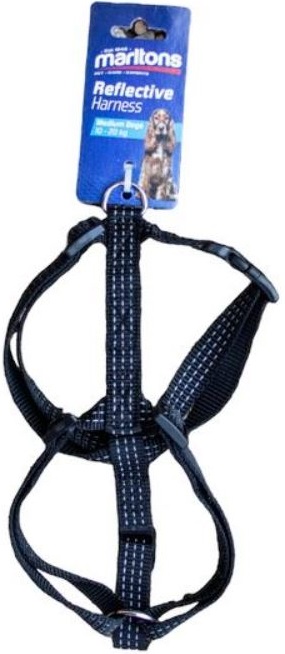 The Marltons Reflective Harness is designed to be comfortable on your dog and simple to fit as a collar. It is fully adjustable and very light but durable at the same time. The colours are very bright and vibrant, which will help with visibility at night.