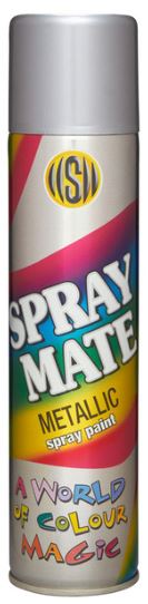 SPRAYMATE Metallic spray paint is manufactured with silver metallic flake, giving the application a unique shimmer effect. It is suitable for most substrates such as, wood, metal, aluminium, glass, stone and various types of plastics. Shimmer Effect. Fast