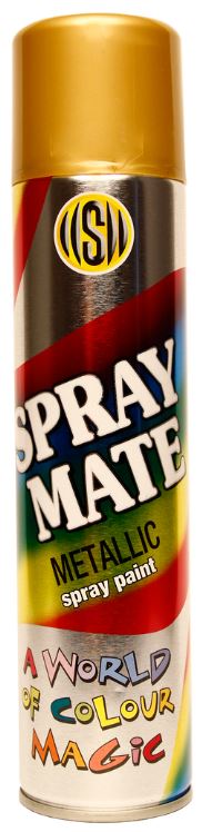 SPRAYMATE Metallic spray paint is manufactured with silver metallic flake, giving the application a unique shimmer effect. It is suitable for most substrates such as, wood, metal, aluminium, glass, stone and various types of plastics. Shimmer Effect. Fast