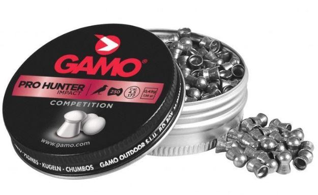 Gamo Pellets - Pro-Hunter - 4.5mm lead air rifle pellets are flat headed wadcutter pattern. Nothing shoots more accurately than a wadcutter pellet. This is the shape used in the Olympics, it cuts paper perfectly and flies straighter. Gamo Pro-Hunter pellet