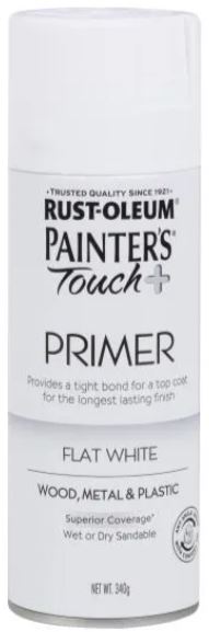 Painters Touch Plus Primer is specially formulated to form a tight bond to surfaces providing excellent adhesion and a smooth, uniform finish. Ultimate hiding power for long-lasting beautiful results! Ultimate Coverage, Smooth, durable finish, Any-angle spray with comfort spray tip.