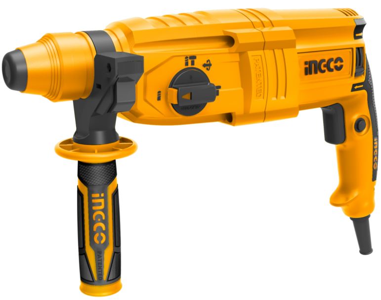 The product features voltage 220-240v, input power of 800w, no load speed of 0-1100rpm, comes with a plus chuck system and is packed by bmc with 3 drills and 2 chisels.