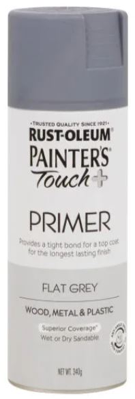 Painters Touch Plus Primer is specially formulated to form a tight bond to surfaces providing excellent adhesion and a smooth, uniform finish. Ultimate hiding power for long-lasting beautiful results! Ultimate Coverage, Smooth, durable finish, Any-angle spray with comfort spray tip.