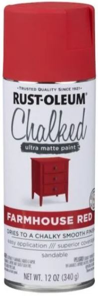 Rust-Oleum® Chalked Ultra Matte Paint creates an ultra matte finish with superior adhesion and coverage in an easy-to-use spray formula. It rejuvenates furniture and home décor with timeless elegance. It can be painted or distressed, giving any project