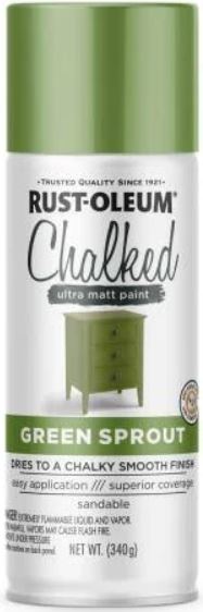 Rust-Oleum® Chalked Ultra Matte Paint creates an ultra matte finish with superior adhesion and coverage in an easy-to-use spray formula. It rejuvenates furniture and home décor with timeless elegance. It can be painted or distressed, giving any project